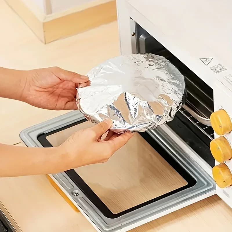 10/100 db hőtartó alufólia tálfedő, ételmelegentartó és frissentartó fóliafedő tálakhoz, tányérokhoz