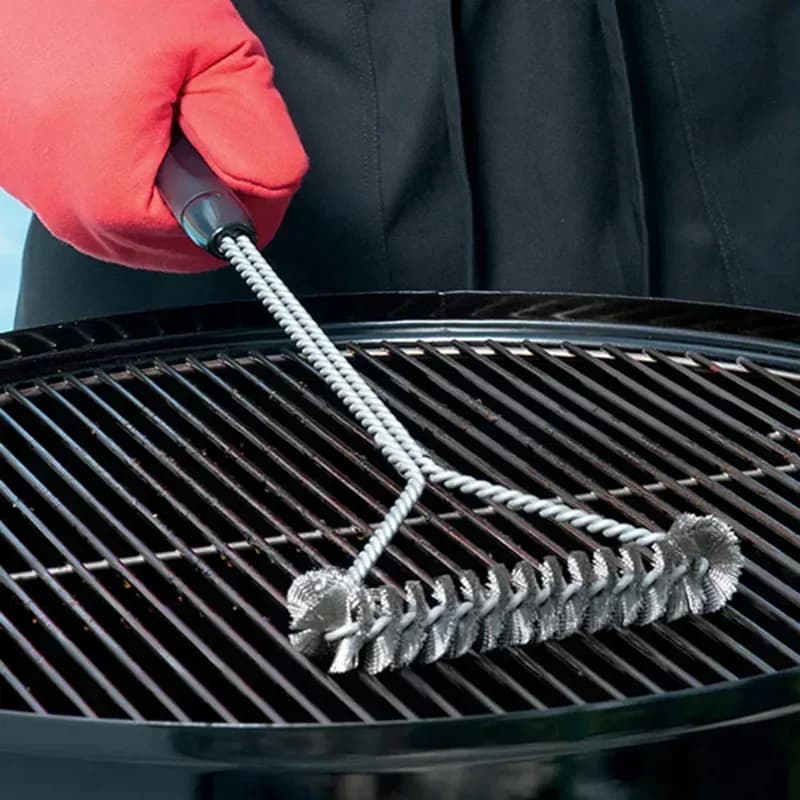 Rozsdamentes acél grilltisztító kefe BBQ rácsokhoz