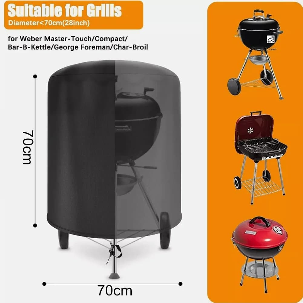 Raweao vízálló gömbgrill takaró Weber grillekhez, időjárásálló Oxford védőhuzat, 57 cm