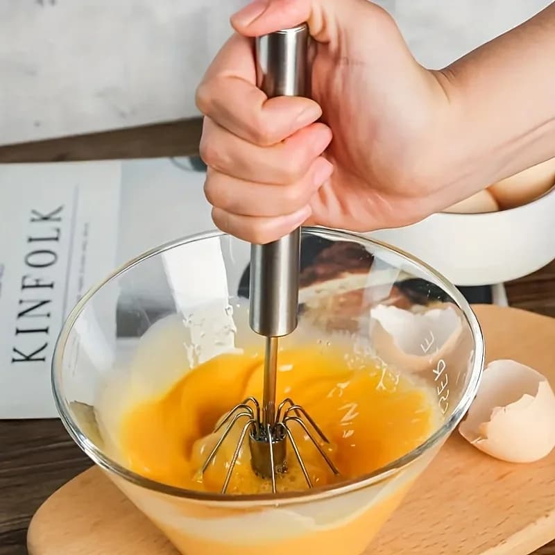 Félautomata rozsdamentes acél habverő és kézi mixer