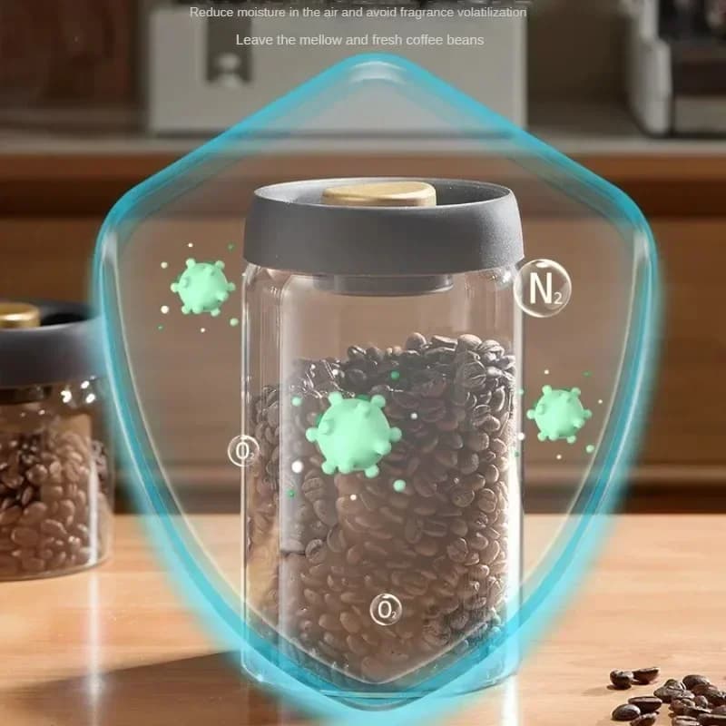 Vákuumos üveg kávé- és teafűtartó zárható fedéllel, több űrtartalomban