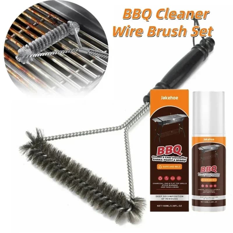 Rozsdamentes acél grilltisztító kefe BBQ rácsokhoz