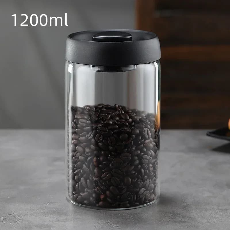 Vákuumos üveg kávé- és teafűtartó zárható fedéllel, több űrtartalomban