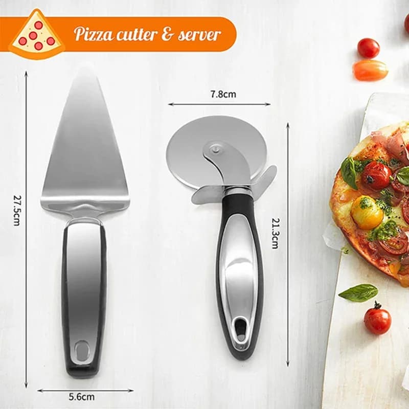 Prémium rozsdamentes acél pizzavágó görgő