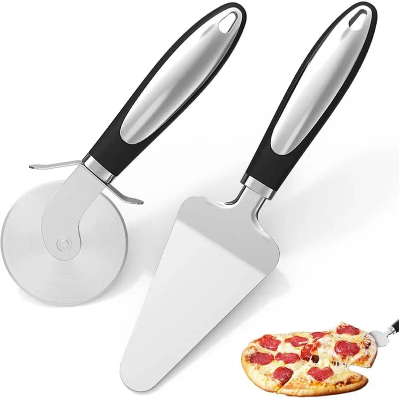 Prémium rozsdamentes acél pizzavágó görgő