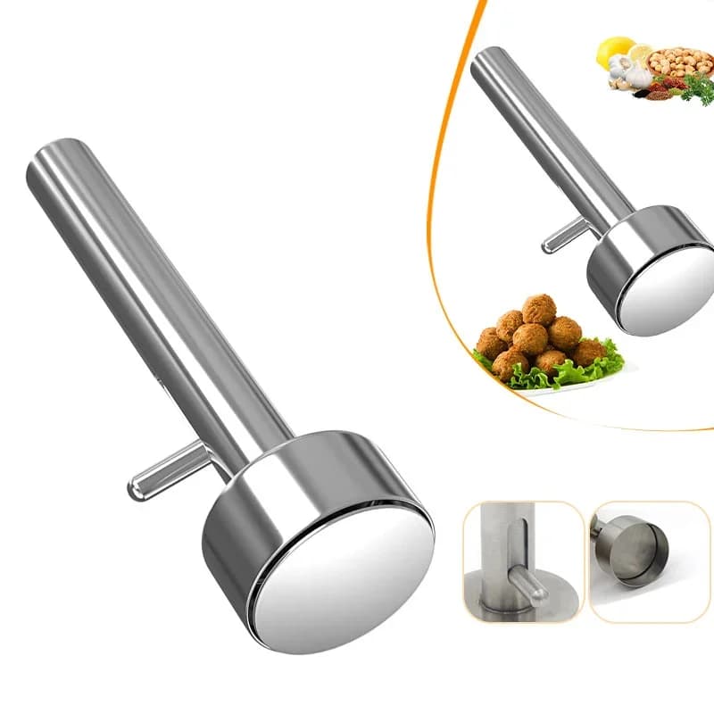 Rozsdamentes acél falafel- és húsgolyókészítő adagoló