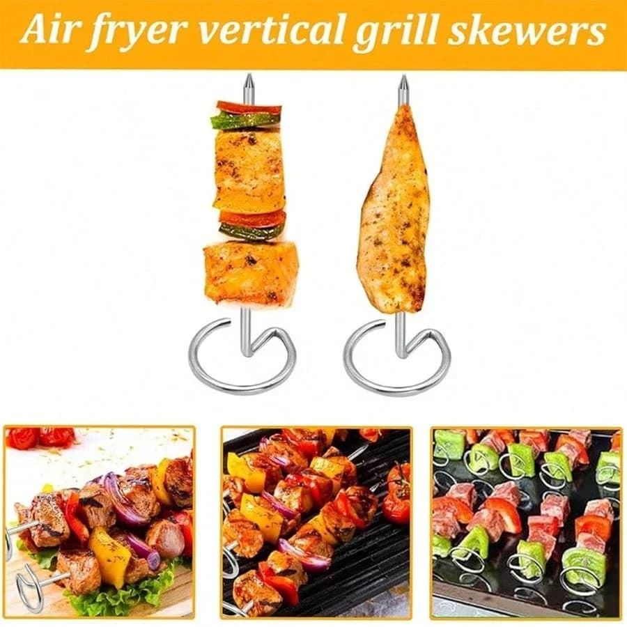 Rozsdamentes acél grillsaslik-nyárs készlet (10/20/30 db)