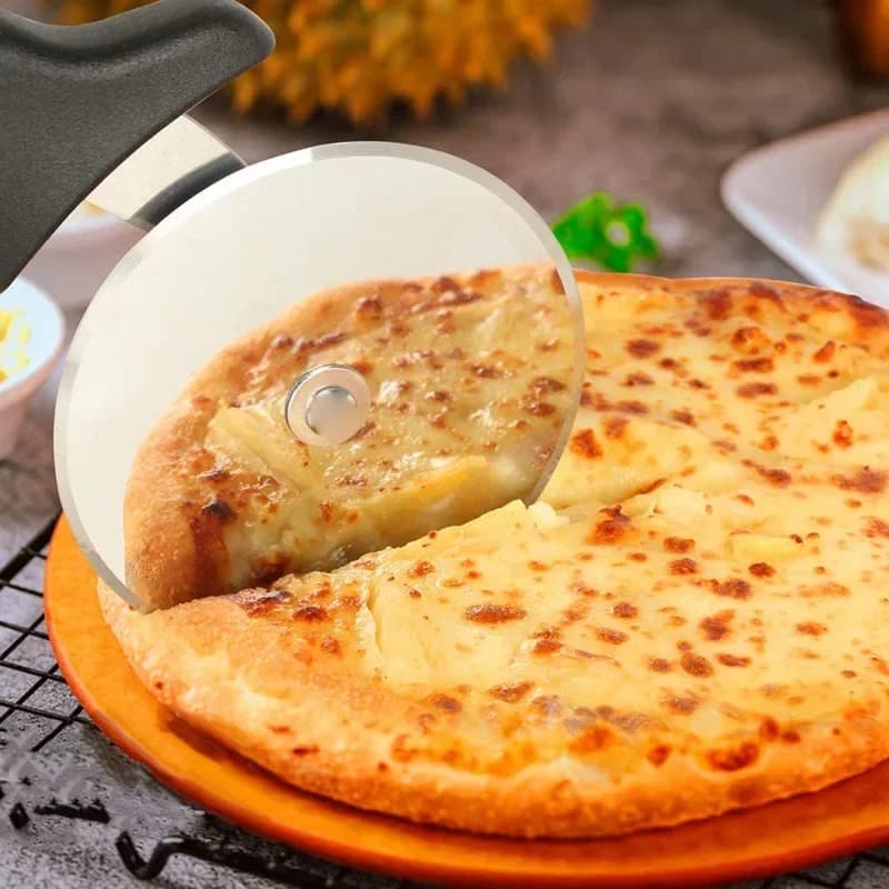 Rozsdamentes acél pizzavágó és tésztavágó görgő