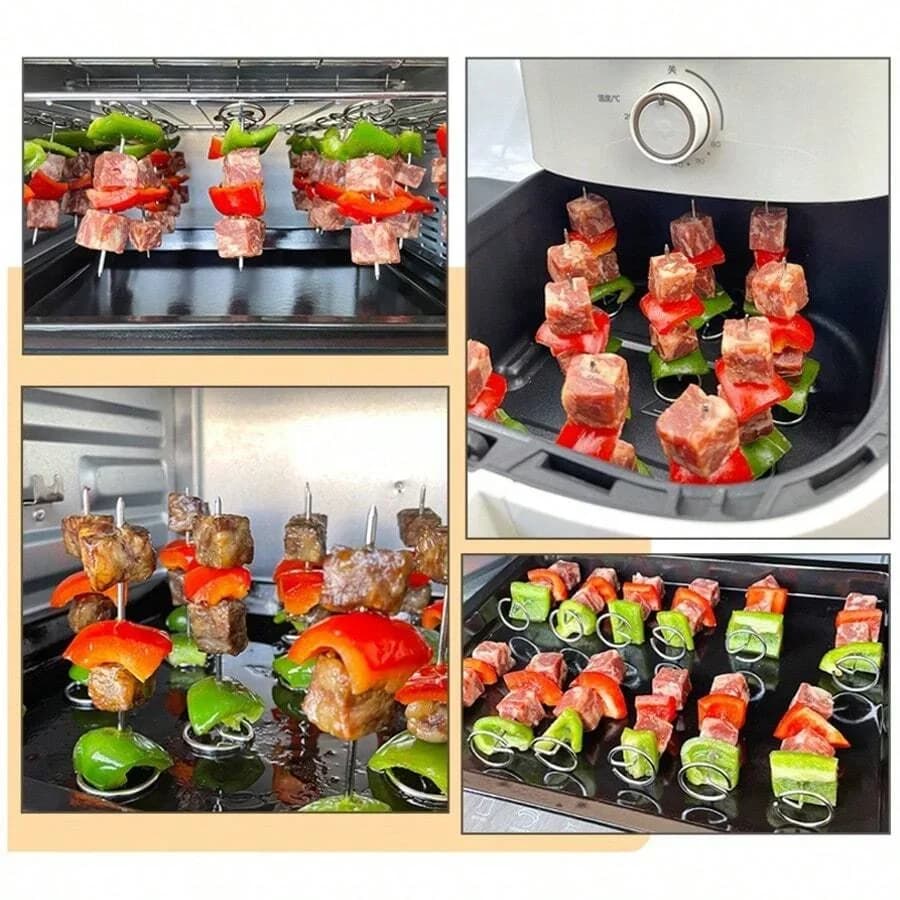 Rozsdamentes acél grillsaslik-nyárs készlet (10/20/30 db)