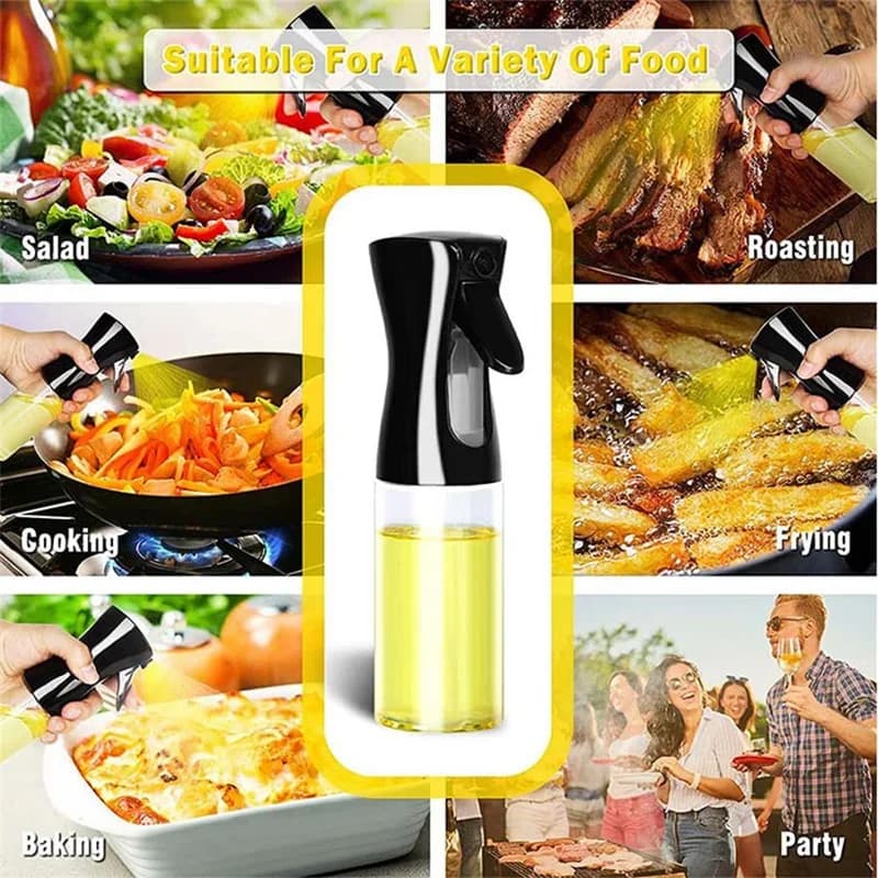 Kézi olajpermetező flakon konyhába és forrólevegős sütőhöz, 100/200/300/500 ml