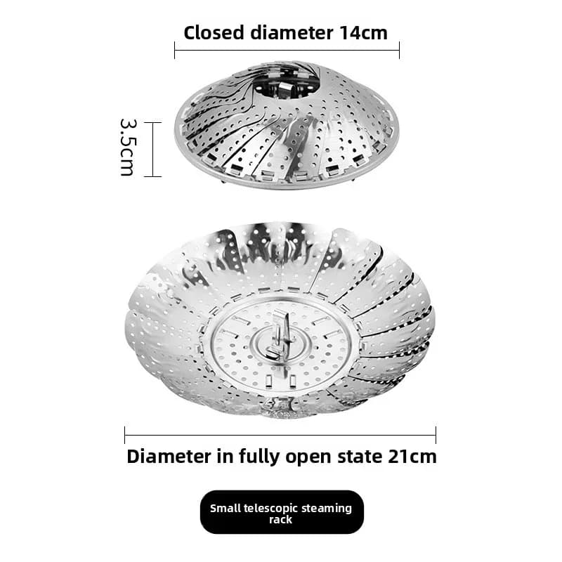 Rozsdamentes acél párolóbetét edényekbe – bővíthető, 6-10.5"