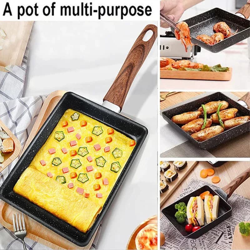 Tamagoyaki japán tapadásmentes omlettsütő serpenyő