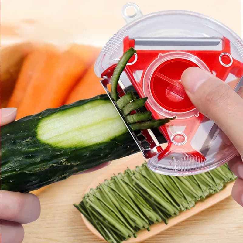 1/3 db 3 az 1-ben többfunkciós hámozókészlet szeletelővel és julienne pengével