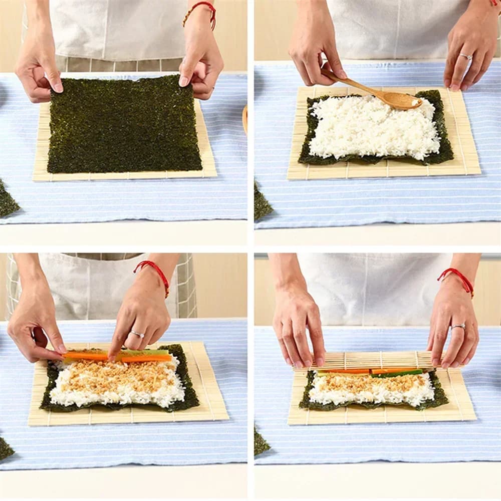 Bambusz szusisodró szőnyeg tapadásmentes kivitelben