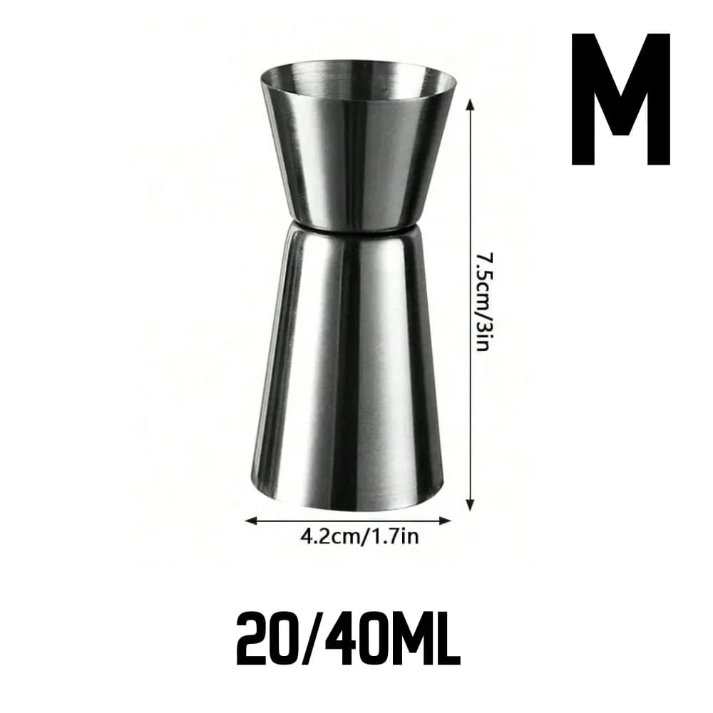Rozsdamentes acél kétoldalas koktél mérőpohár (jigger)